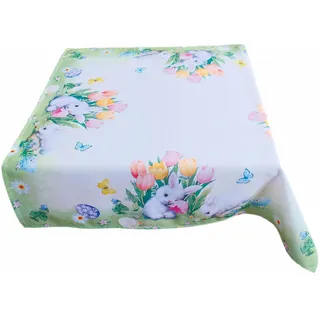 texpot Tischdecke 85 x 85 cm mit Druck Osterhäschen Ostern Frühling