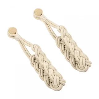 DONGKER Gardinenhalter Magnetisch, 2 Stück Magnet-Vorhang-Raffhalter, Boho-Stil Gewebtes magnetisches Vorhang-Dekorseil für Zuhause, Büro, Café, Dekoration