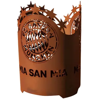 Ferrum Art Design FC Bayern München Feuerkorb FCB Lizenzartikel für Bayern München Fans - 39 cm X 56 cm