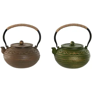 Home ESPRIT Teekanne Braun Grün Edelstahl Eisen 1,3 l (2 Stück)