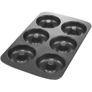 RBV Birkmann Birkmann, Easy Baking, Donutblech, Backform für 6 Donuts, mit hochwertiger Antihaftbeschichtung, Ø 9 cm, mit Rezept, 881631