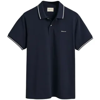 GANT Tipped Piqué Kurzarm-poloshirt Evening Blue L