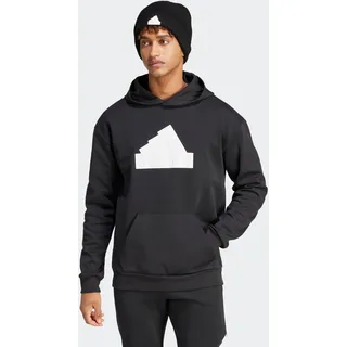 Kapuzensweatshirt ADIDAS SPORTSWEAR "FUTURE ICONS BADGE OF SPORT HOODIE", Herren, Gr. S, schwarz, Obermaterial: 64% Baumwolle, 36% Polyester, angesetztes Bündchen, Sweatshirts Kapuzensweatshirt