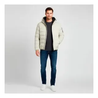 BOSS für Herren. 50551893 Riplite beige Mantel (L), Lässig, Polyester