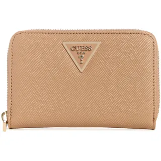 GUESS Laurel SLG Medium Zip Around Geldbörse Damen beige