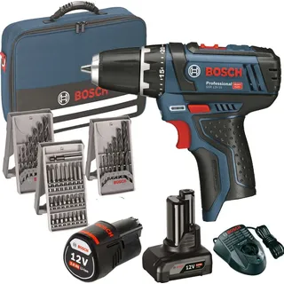 GSR 12V-15 Professional inkl. 1 x 2 Ah + 1 x 4 Ah + 39-tlg. Zubehör 0615990G6L