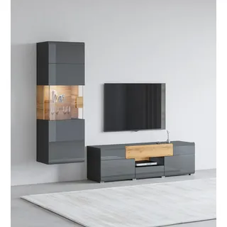 OTTO home Wohnwand »Toledo« 2 Stk. tlg., grau