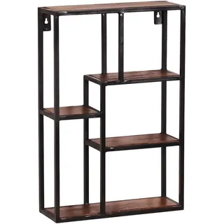 Wandregal 'Madras', 40x60 cm Massivholz, Metall Mango