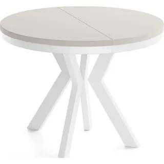 WFL GROUP Savio 100-300 x 77 cm Weiß/Kaschmir