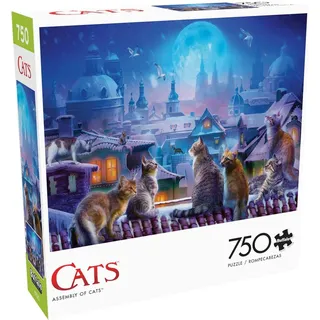 Buffalo Games - Montage von Katzen - 750-teiliges Puzzle für Erwachsene herausforderndes Puzzle perfekt für Spieleabende - Fertige Größe 24,00 x 18,00