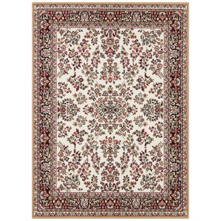 Hanse Home Design Kurzflor Wohnzimmerteppich Orient - Zabul Perser Look, Orientalischer Teppich für Esszimmer, Wohnzimmer, Schlafzimmer - Creme/Gold, 120x160 cm