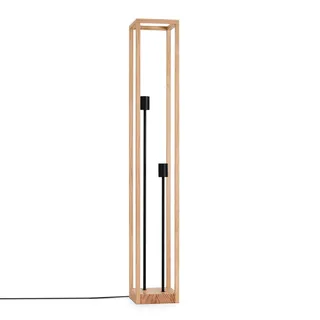 Pendellampe Deko Wohnzimmer Hängeleuchte Esszimmer Lampe Schlafzimmer Holz E27 - Schwarz