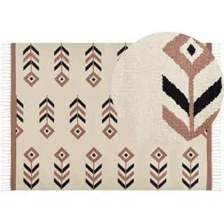Beliani Kelim-Teppich Niavan 300/200 cm , Beige , Textil , Rechteckig , 200x300 cm , Teppiche und Böden, Teppiche, Webteppiche