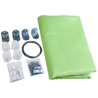 WINDHAGER Sonnensegel für Seilspanntechnik Komplett-Set inkl. Sonnen-Segel 270 x 140 cm, ideal für Pergola oder Wintergarten für idealen Sonnenschutz, Apfelgrün