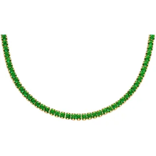 Fossil Kette ohne Anhänger Edelstahl goldfarben/grün