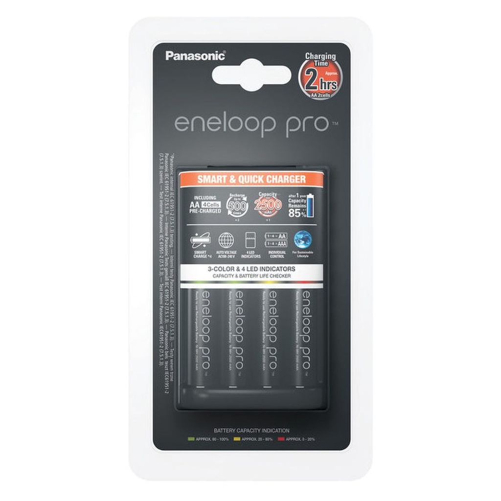 Bild von eneloop BQ CC55 + eneloop pro AA 2500 mAh 4 St.