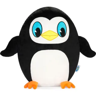 SQUISHBRUBIES Percy der Pinguin - 35 cm Kuscheltier - Superweiches Plüsch Stofftier zum Kuscheln, Verschenken und Sammeln - Schwarz und Weiß - Schwarz, Weiß, Blau