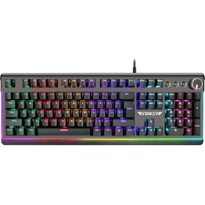 Hyrican Gaming-Tastatur »Striker ST-MK91«, (Multimedia-Tasten-Lautstärkeregler-Funktionstasten-Fn-Tasten), schwarz