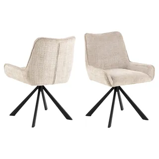 Actona Esszimmerstuhl Eddie Juto beige schwarz 2 Stk
