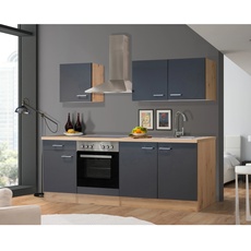 Bild Küchenzeile Morena 210 E-Geräte grau
