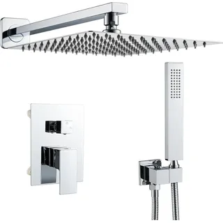 Namuoto Unterputz Duscharmatur Set, Regendusche Handbrause Chrom