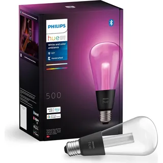 Philips Hue Lightguide smarte Lampe, Edison Form, ST70, weißes und farbiges Licht, Bluetooth kompatibel, Sprachsteuerung mit Alexa, Apple Home und Google Assistant