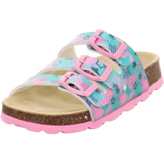 Fussbettpantoffel Hellgrün/Mehrfarbig 26 EU