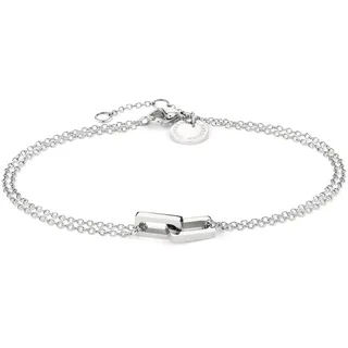 Liebeskind Berlin Festive Mini Link Armband Edelstahl silberfarben 20 cm