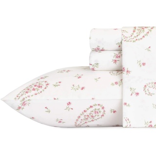 Laura Ashley Home Satin Collection Bettlaken-Set – 100% Baumwolle, seidig-glatter und leuchtender Glanz, knitterfreie Bettwäsche, 4-teilig, King-Size-Bett, Bristol Paisley