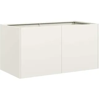 vidaXL Pflanzkübel Weiß 80x40x40 cm Kaltgewalzter Stahl