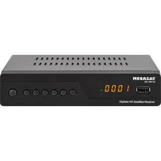 Megasat HD 390 – HD Sat-Receiver (DVB-S/DVB-S2, Mediaplayer, HDMI, Scart, 2 × USB, Display) – Schwarz