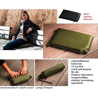 Selbstaufblasendes Thermo-Mobilkissen (grün) - Grün