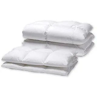 White Cloudz - Daunendecke Aspen - 100% Gänsedaunen, Klasse 1 - antiallergisch für Allergiker Bettdecke - Waschbar 60° (Wärmeklasse 5-4-Jahreszeiten, 200 x 200 cm)