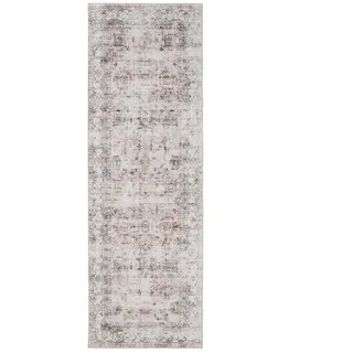 benuta Vintage-Läufer George waschbar 80x240 cm , Creme, Taupe , Kunststoff , Vintage , Rechteckig , 80x240 cm , Oeko-Tex® Standard 100 , in verschiedenen Größen erhältlich, rutschfeste Unterfläche, waschbar , Teppiche und Böden, Teppiche, Teppichläufer, Läufer
