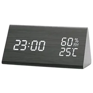 INF LED-Wecker schwarz