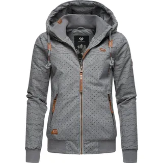 Winterjacke RAGWEAR "Winterjacke Nuggie Zig Zag Intl.", Damen, Gr. S, grau (grau22), Obermaterial: 100% Polyester PES.  Obermaterial: Futter: 100% Polyester PES., Jacken Winterjacke