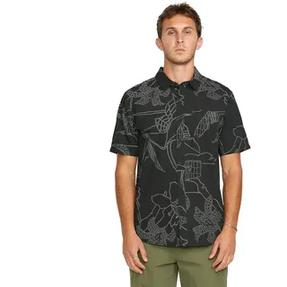 Volcom Cad Floral Kurzarmhemd - Stealth - S