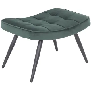 byLIVING Hocker Uta Cord 60 x 39 x 41 cm Grün/Schwarz