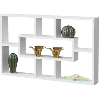 [en.casa] Wandregal Qinngua 77 x 48 x 10 cm Weiß