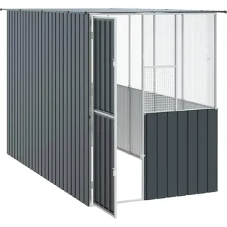 vidaXL Vogelkäfig Anthrazit 165 x 318 x 200 cm Verzinkter Stahl - Grau