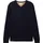 Basic V-Pullover Blau 3XL