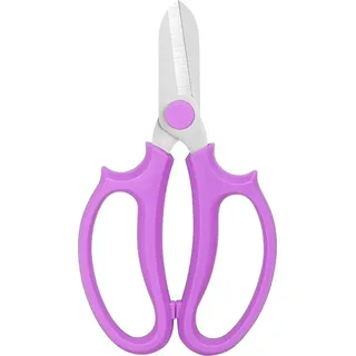 1 Stück lila Floristenschere, scharfe Klingen, kleine, leichte Edelstahl-Blumenzweigschere für den Gartenbau