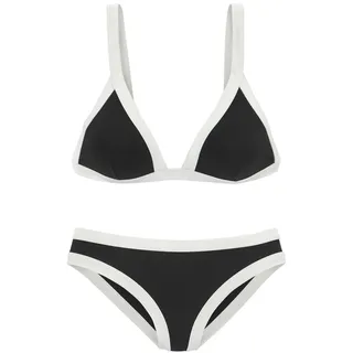 VENICE BEACH Triangel-Bikini Damen Schwarz/Weiß 40 Cup C/D