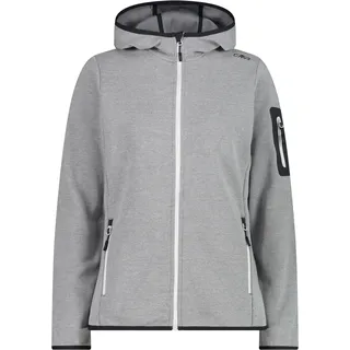 CMP Damen 34H6376 Knit-Tech-Fleece mit Kapuze und Mesh, bianco-graffite, 42 - 42