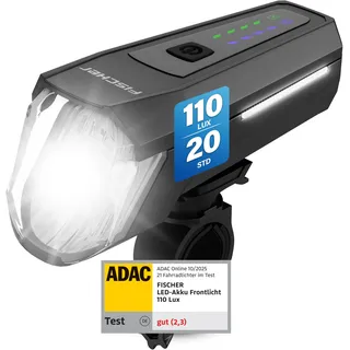 Fischer Fahrrad LED-Frontlicht 110 Lux Scheinwerfer