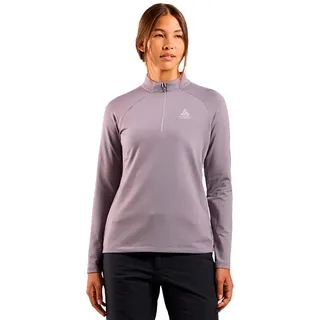Odlo Fleecepullover Damen Essential Light I Midlayer mit Halbreißverschluss I Langarm Wandershirt
