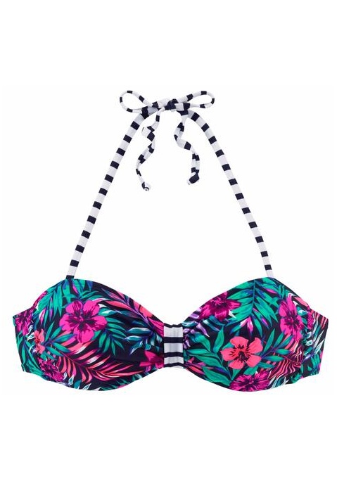 Bild von Bandeau-Bikini-Top »Summer«, mit kontrastfarbener Schlaufe, blau