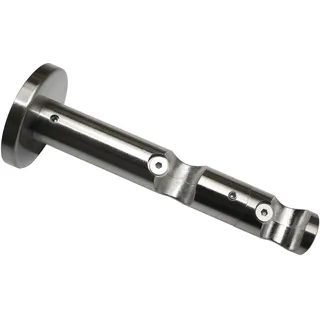 GARDINIA Doppel-Kombiträger 2-Lauf offen für Ø 16 mm edelstahl-optik 7,5/5 cm, Metall, 7.5/5