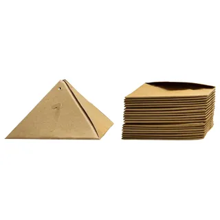 Dreieck Karteikarten Adventskalender mit Ahessiven Zahlen zum Personalisieren – 8 x 8 cm – 24 Stück – 1 Farben