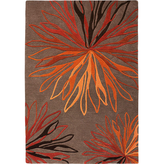 Teppich HEINE HOME Gr. 3, bunt (taupe, rot), B:120cm H:17mm L:180cm, Wolle, Teppiche, Teppich